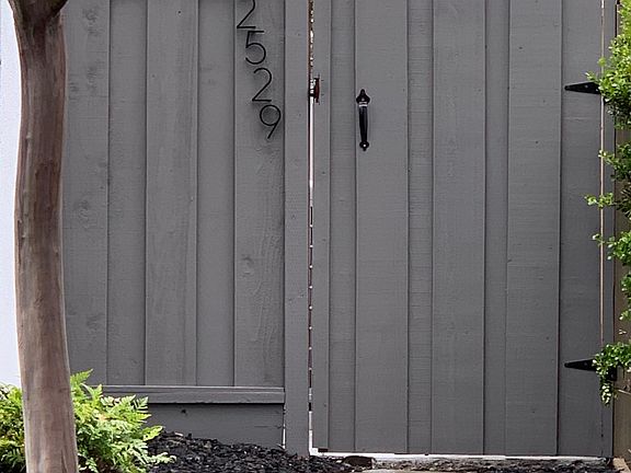 Front gate entrance to patio.