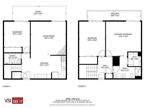 Floor plan 3 Bedroom, 2 Bathroom Townhouse