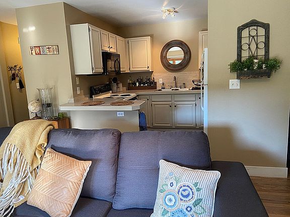 View into kitchen