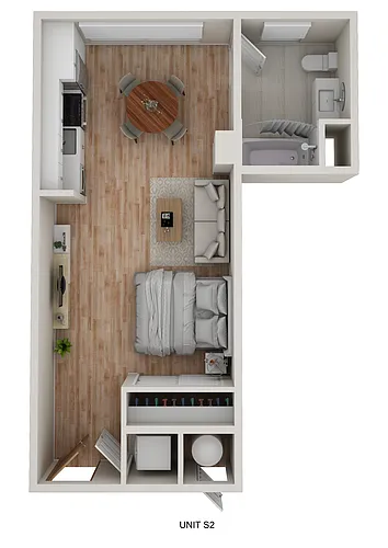 Floor plan S2 - Isla - Studio