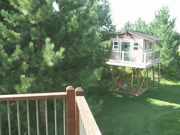 Playhouse with sandbox