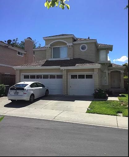 Front of house - three car garage