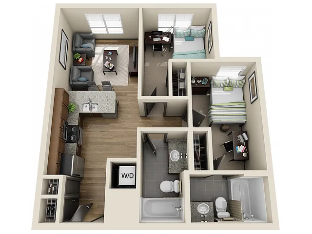 Floor plan 2X2B1