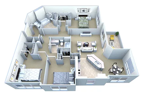 Floor plan The Centennial 3 Bed/2 Bath