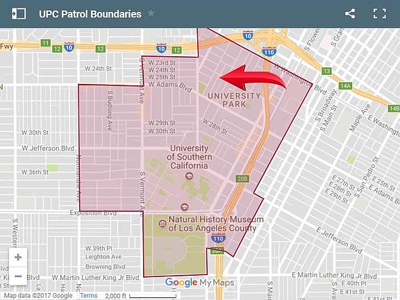 USC DPS patrol map