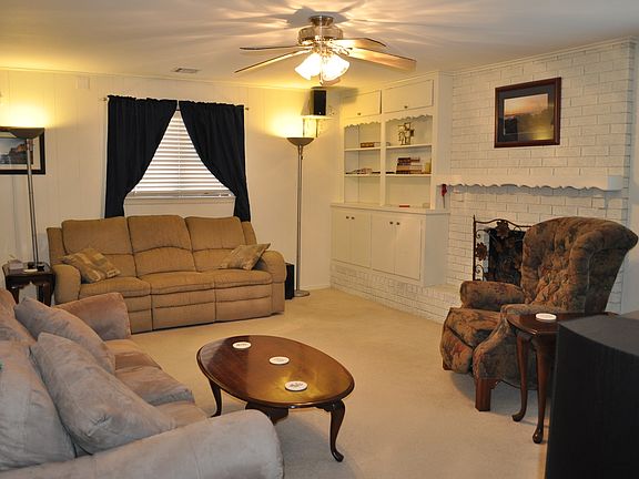 Family room with fireplace
