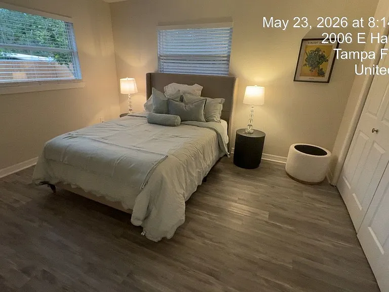 Comfortable bedroom with quality linens ready for immediate occupancy.