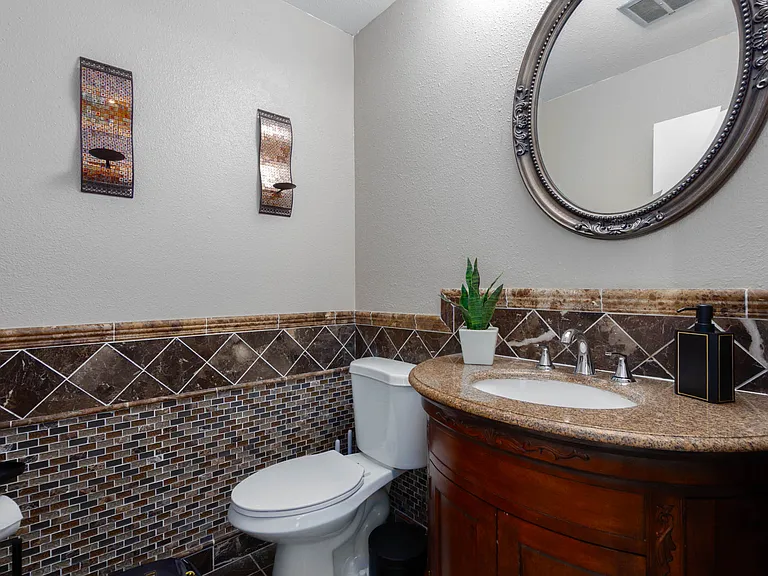 Half bathroom downstairs