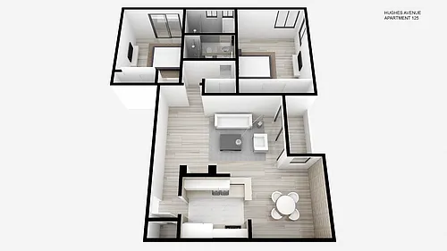 Floor plan Two Bed ~ Two Bath