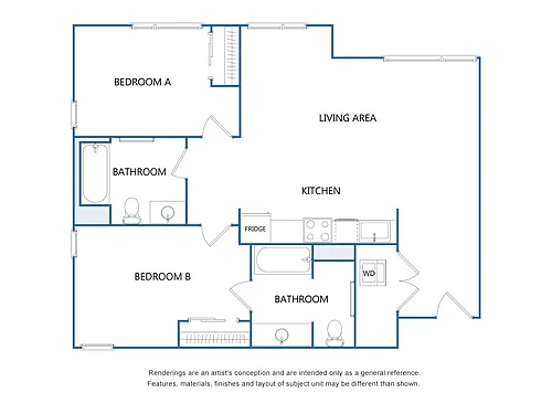 Floor plan 2A-2X2