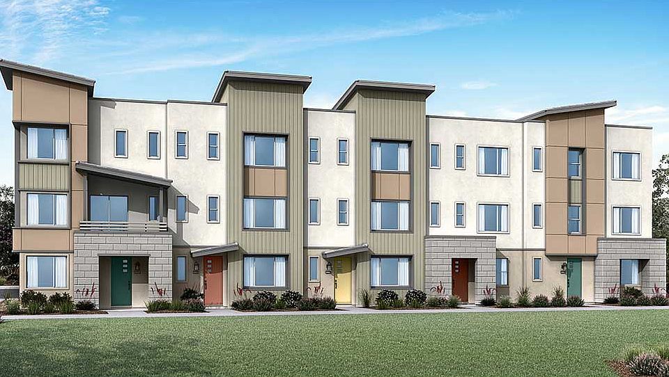 Coastal Contemporary Exterior Style B 5-Plex Rendering