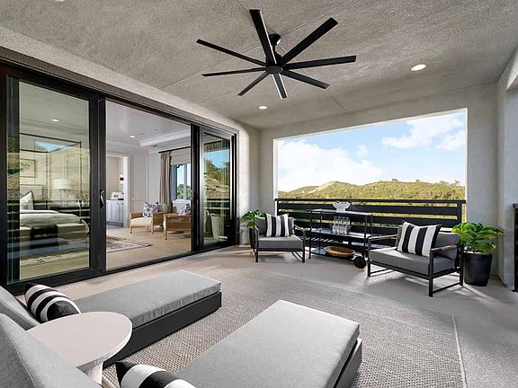 Plan 3 Model Home Primary Suite Covered Balcony