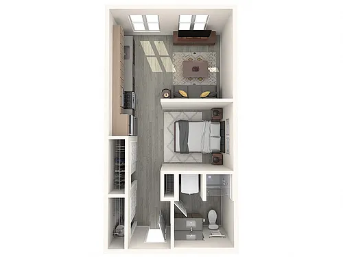 Floor plan Open 1x1