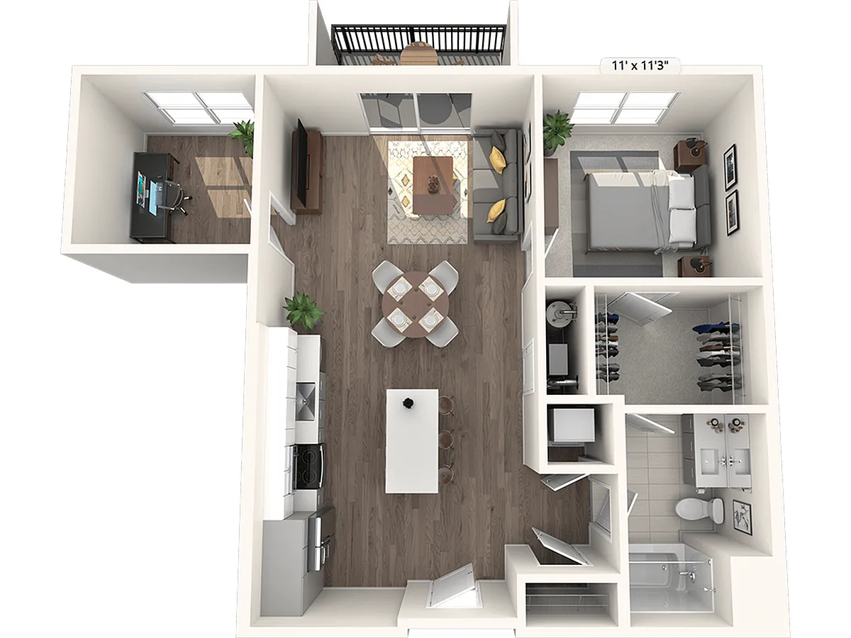 Floor plan 1E
