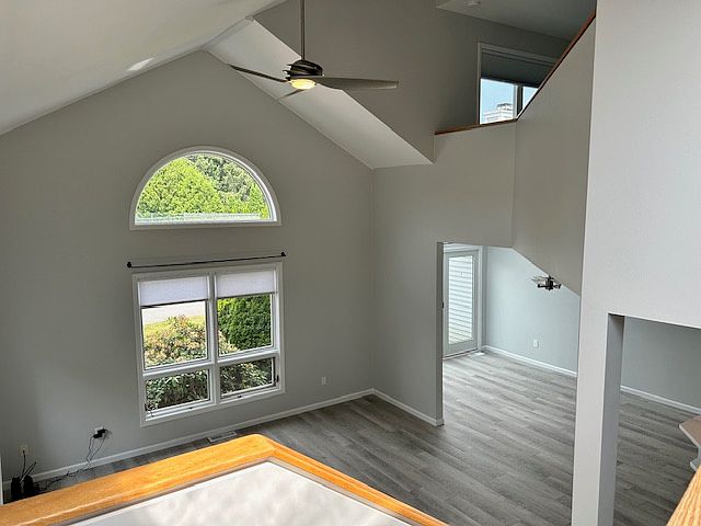 Living Room with cathedral ceiling