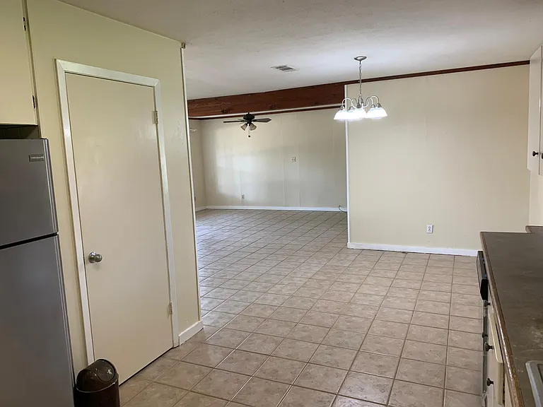 Living room and dining room