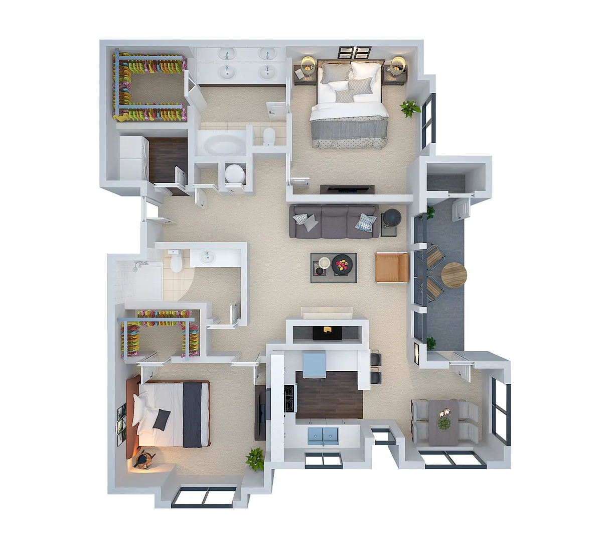 Floor plan 2 BED (cmb2)
