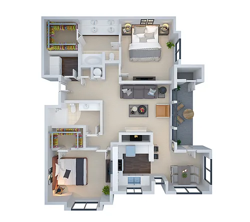 Floor plan 2 BED (cmb2)