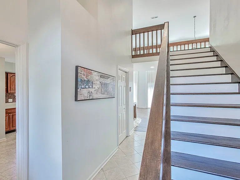 Stairs to upper level of home