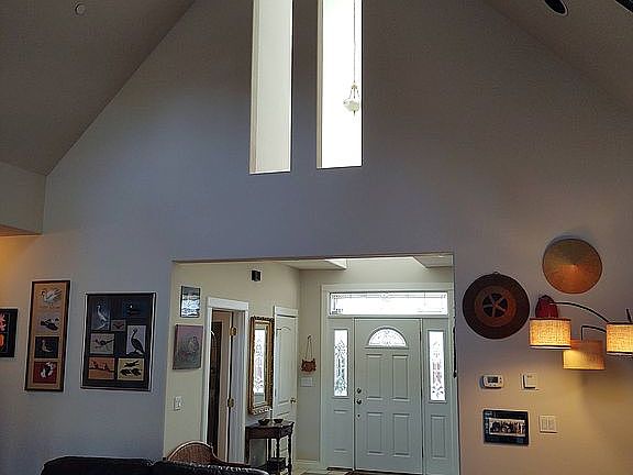 Entry, cathedral ceiling 