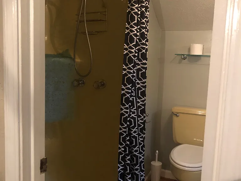 Bathroom - roomy walk-in shower with plenty of hot water since the apartment has it's own water heater