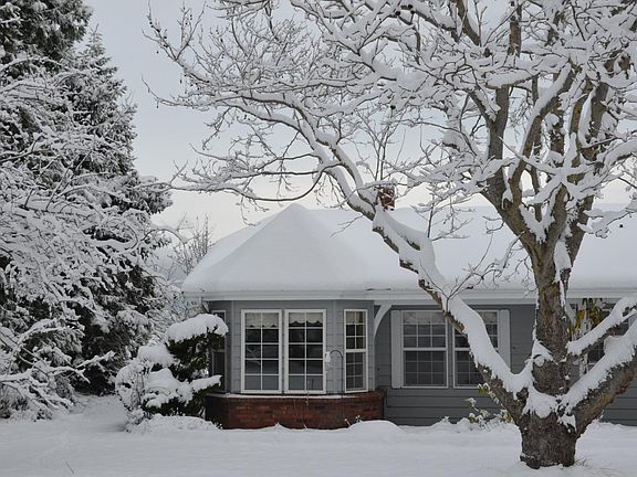 Winter--left front of the house this past January.