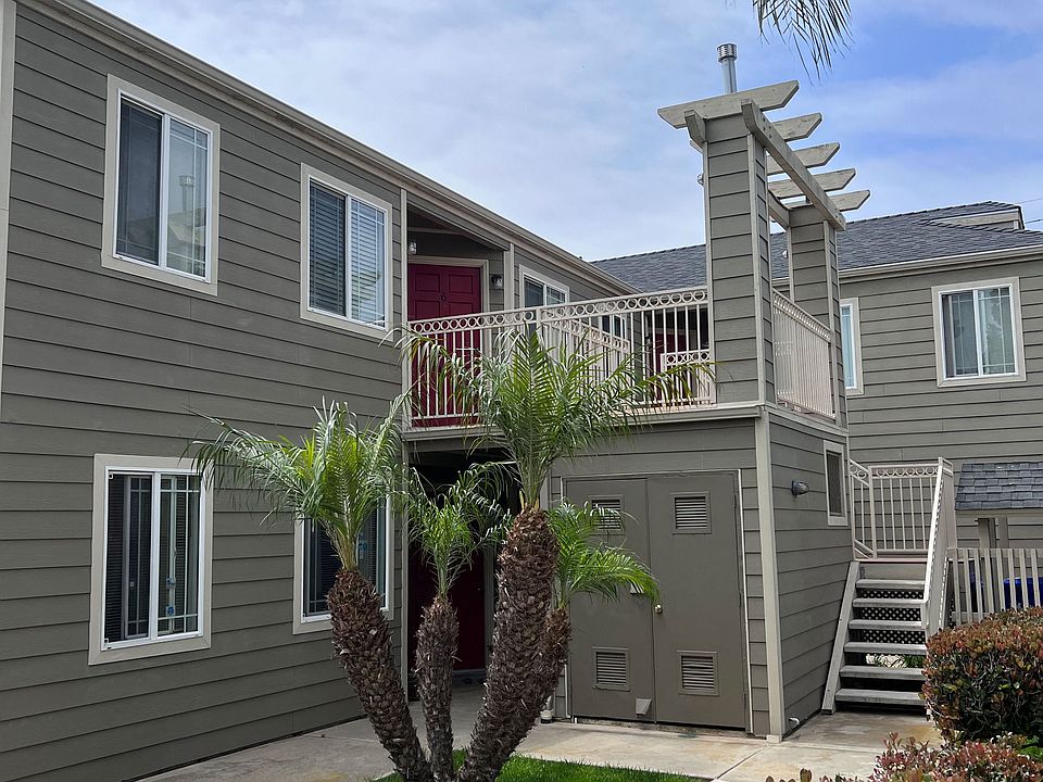 View of back courtyard at Dubuque Apartments.