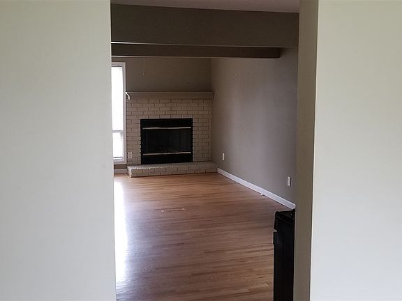 Living room into kitchen/dining area