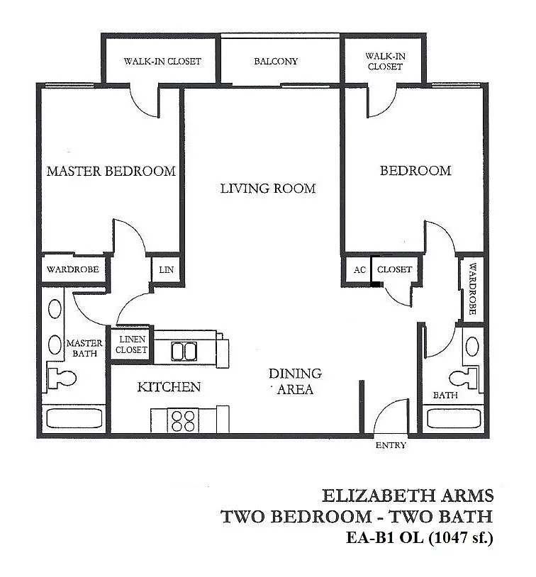 Floor plan EA-B1-OL Top Floor 3