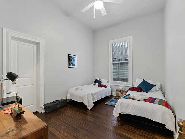 Bedroom 3 shown w/ 2 twins has room for a king bed. Large closet.
