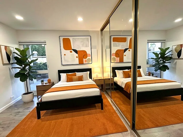 Digitally staged bedroom 3.