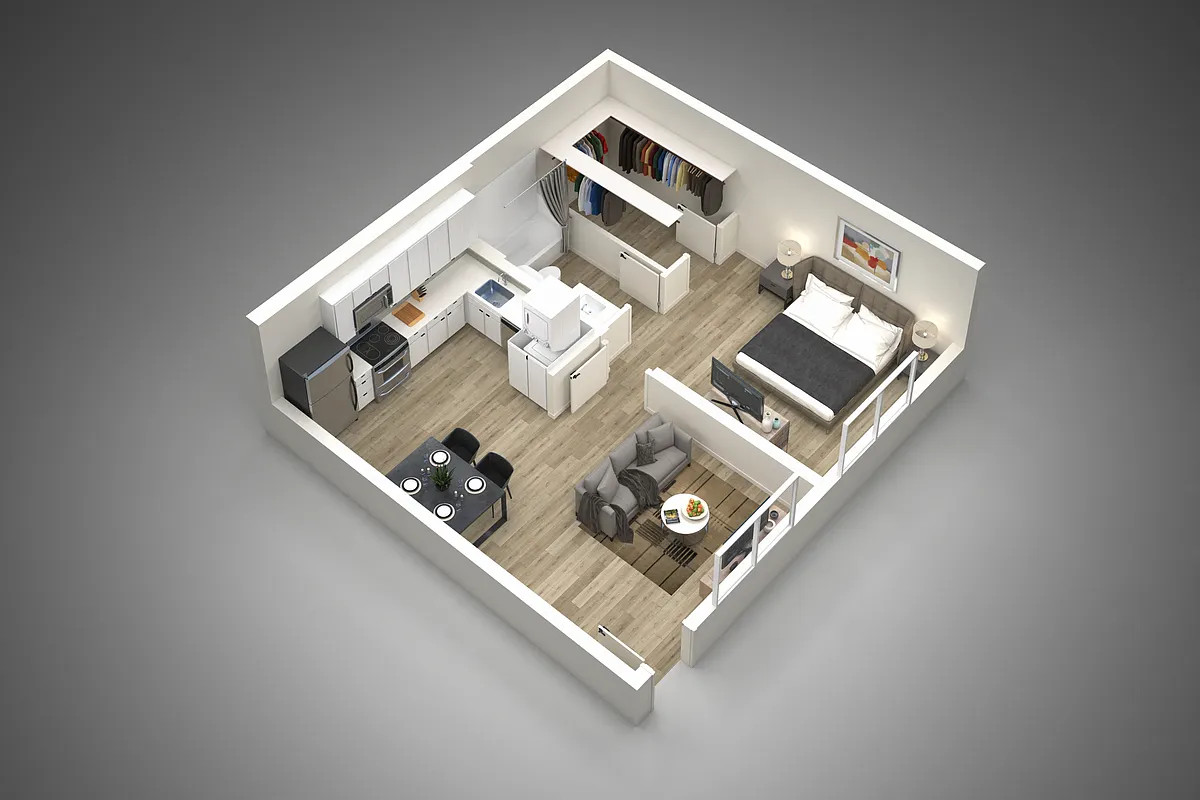 Floor plan One Bedroom - Type A
