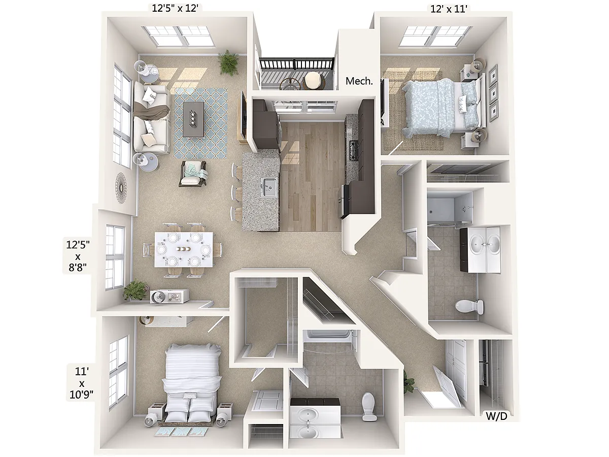 Floor plan B4-HP-1279sq-Stainless