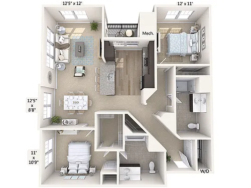 Floor plan B4-HP-1279sq-Stainless