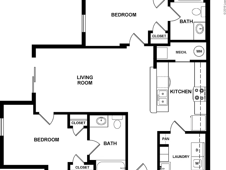 2 Bed 2 Bath