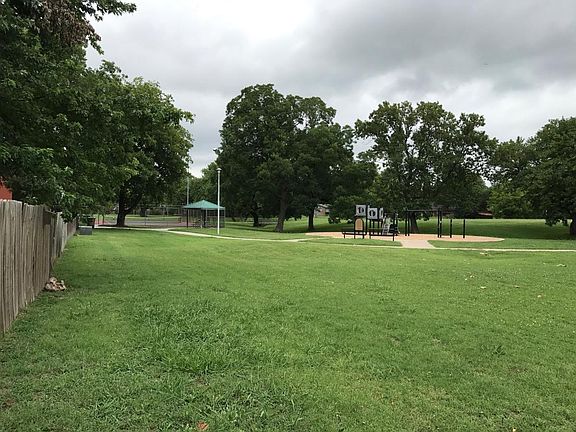 Park backs up to backyard