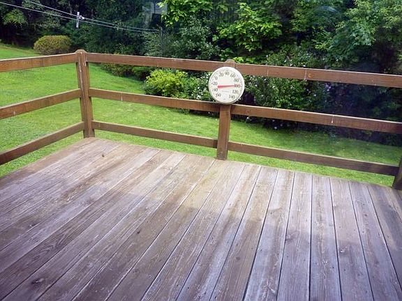 Large wood deck