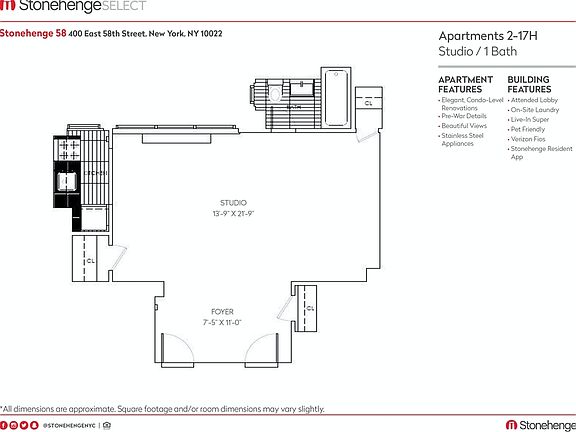 2nd image of 400 E 58th St APT 17H