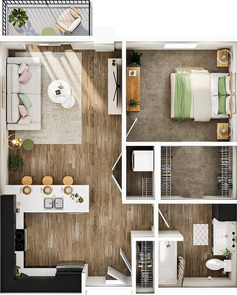 The Landing - 1 Bedroom / 1 Bathroom — Photo 2