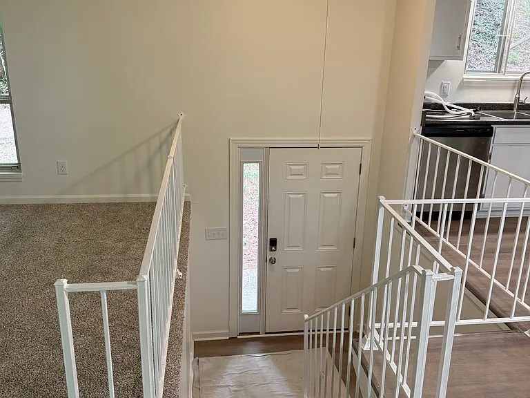 stairs down to entry