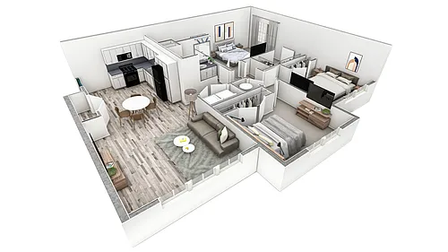 Floor plan 3-2 BR Premier Retreat Summit
