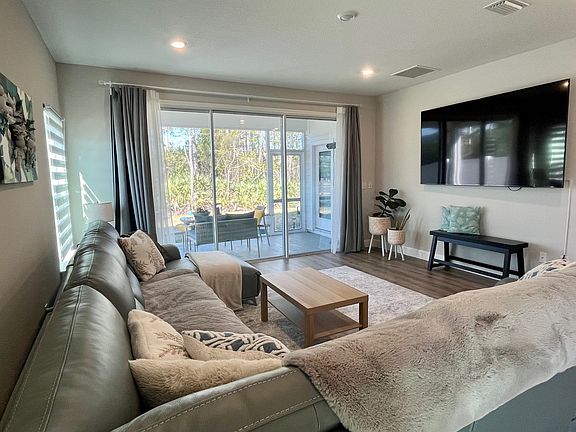 Living room with an 85inch tv