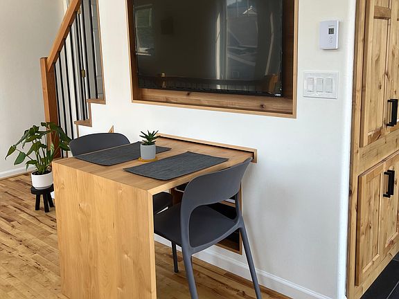 Pull out eating or work area.