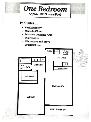 Floor plan One Bedroom