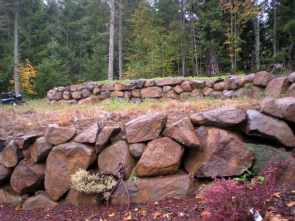 Rock terracing in front