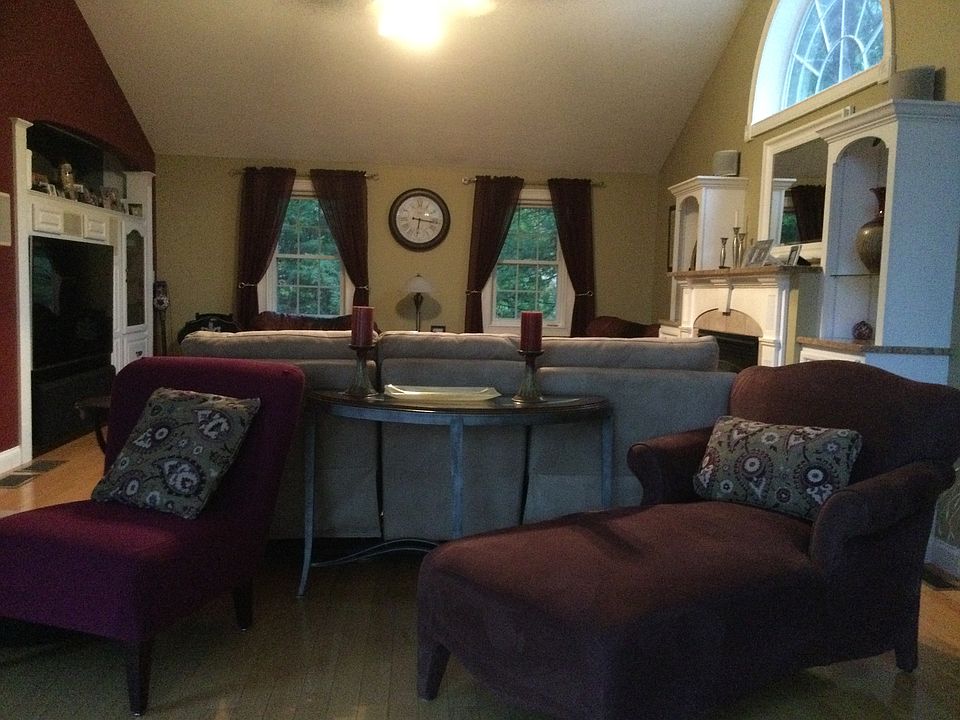 View of the family room from the window seat area