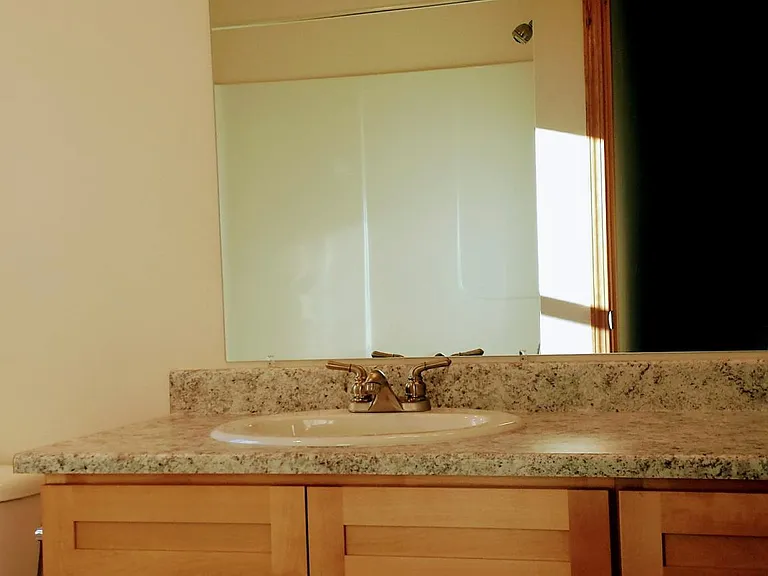 Second full bathroom next to bedrooms, with full bathtub/ shower.