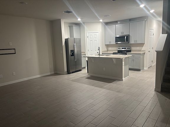 Kitchen and family room
