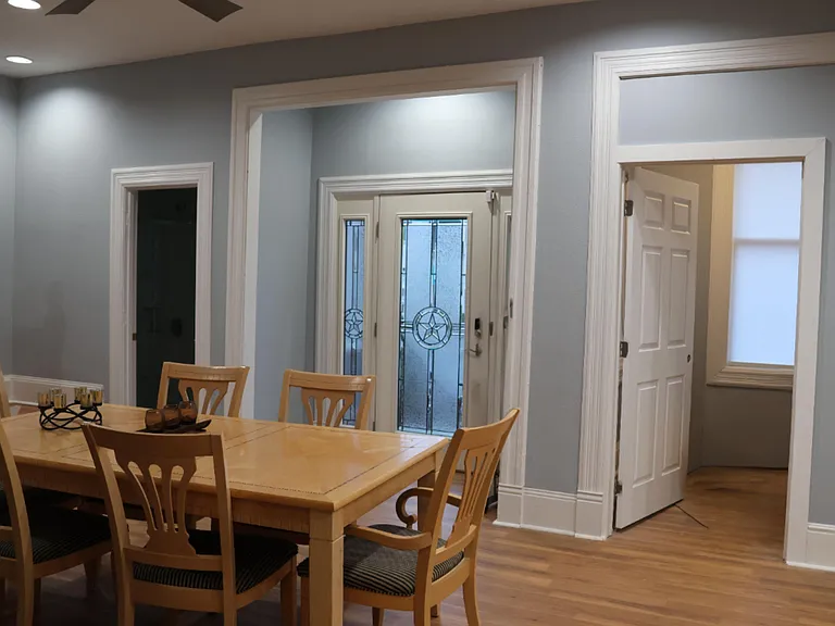 Main door and laundry room
