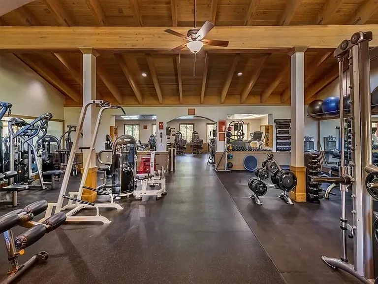 Fitness center is just outside the door